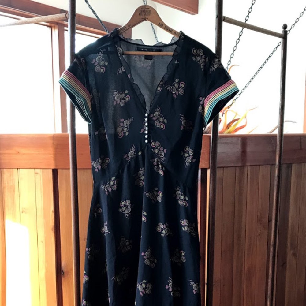 Marc Jacobs Sheer Silk Floral Dress
